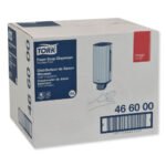 Tork Foam Skincare Manual Dispenser, 1 L Bottle; 33 oz Bottle, 4.25 x 4.25 x 11.38, Stainless Steel - Image 2