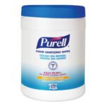 PURELL Sanitizing Hand Wipes, 6.75 x 6, Fresh Citrus, White, 270 Wipes/Canister