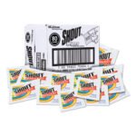 Shout Wipe and Go Instant Stain Remover, 4.7 x 5.9, Unscented, White, 80 Packets/Carton