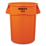 Rubbermaid Commercial Brute Round Container, 32 gal, Resin, Orange