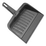 Impact Heavy-Duty Plastic Dust Pan, 12 x 12 x 4, Black