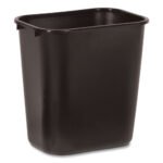 Rubbermaid Commercial Deskside Plastic Wastebasket, 7 gal, Plastic, Black - Image 4