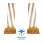 Boardwalk® 932A Angler Broom, 13" Wide, Plastic Bristles, 12 Brooms - Image 2