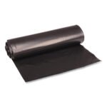 Boardwalk® 33 Gallon Black Garbage Bags, 33x39, 1.2mil, 100 Bags, BWK516