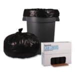 Boardwalk® 60 Gallon Black Garbage Bags, 38 x 58, 2mil, 100 Bags, BWK526 - Image 4