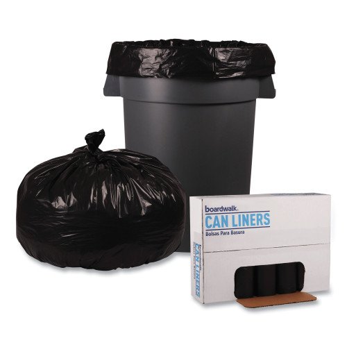 722762-500x500-0.jpg Boardwalk® 60 Gallon Black Garbage Bags, 38 x 58, 2mil, 100 Bags, BWK526 - Image 4