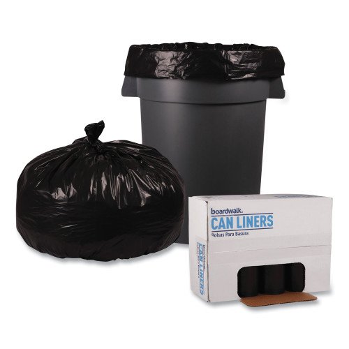 722783-500x500-0.jpg Boardwalk® 60 Gallon Black Garbage Bags, 38x58, 1.6mil, 100 Bags, BWK523 - Image 4