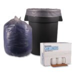Boardwalk® 60 Gallon Clear Garbage Bags, 38x58, 1.75mil, 100 Bags, BWK538 - Image 4