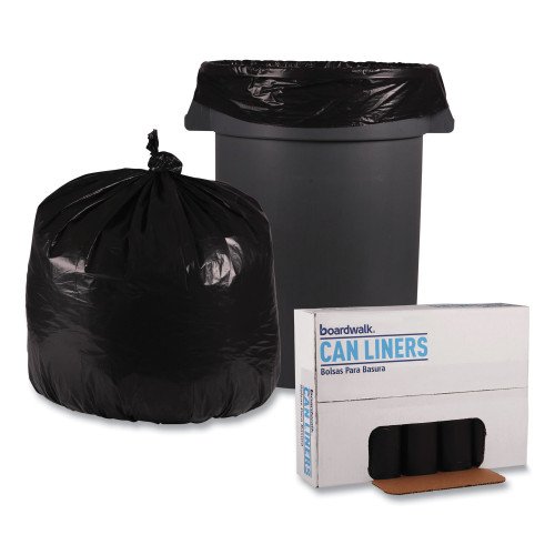 722812-500x500-0.jpg Boardwalk® 33 Gallon Black Garbage Bags, 33x39, 1.6mil, 100 Bags, BWK520 - Image 4