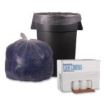 Boardwalk® 45 Gallon Clear Garbage Bags, 40x46, 1.4mil, 100 Bags, BWK535 - Image 4