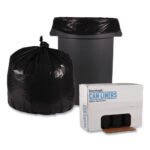 Boardwalk® 33 Gallon Black Garbage Bags, 33x39, 1.2mil, 100 Bags, BWK516 - Image 4