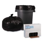 Boardwalk® 56 Gallon Black Garbage Bags, 43x47, 1.2mil, 100 Bags, BWK518 - Image 4