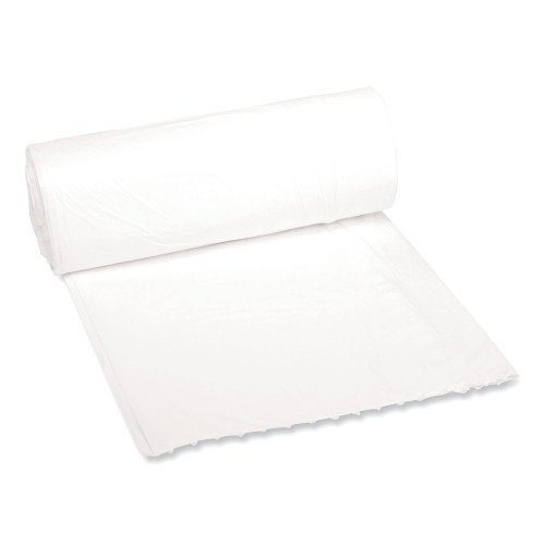 722942-500x500-0.jpg Boardwalk Low-Density Waste Can Liners, 16 gal, 0.4 mil, 24" x 32", White, Perforated Roll, 25 Bags/Roll, 20 Rolls/Carton - Image 3