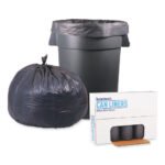 Boardwalk Low-Density Waste Can Liners, 60 gal, 0.95 mil, 38" x 58", Gray, Perforated Roll, 25 Bags/Roll, 4 Rolls/Carton - Image 4