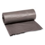 Boardwalk Low-Density Waste Can Liners, 30 gal, 0.95 mil, 30" x 36", Gray, Perforated Roll, 25 Bags/Roll, 4 Rolls/Carton