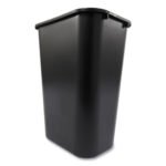 Rubbermaid Commercial Deskside Plastic Wastebasket, 10.25 gal, Plastic, Black - Image 3