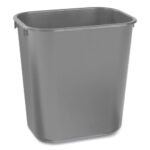 Rubbermaid Commercial Deskside Plastic Wastebasket, 3.5 gal, Plastic, Black - Image 2