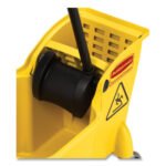 Rubbermaid Commercial Tandem 31-Quart Bucket/Wringer Combo, Reverse, Yellow - Image 4