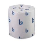 Boardwalk® Standard Toilet Paper, 2-Ply, 156-ft Roll, 500 Sheets, 96 Rolls