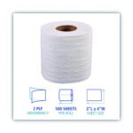 Boardwalk® Standard Toilet Paper, 2-Ply, 500 Sheets, 96 Rolls - Image 4
