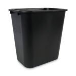 Boardwalk® Soft-Sided Wastebasket, 28-qt, Black
