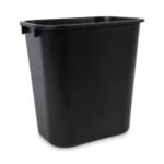 Boardwalk® Soft-Sided Wastebasket, 14qt, Plastic, Black