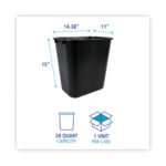 Boardwalk® Soft-Sided Wastebasket, 28-qt, Black - Image 3