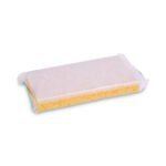 Boardwalk® Light-Duty Scrubbing Sponge, Yellow/White, 20 Sponges - Image 3