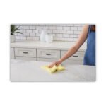Boardwalk® Microfiber Cleaning Cloths, Yellow, 24 Cloths - Image 3