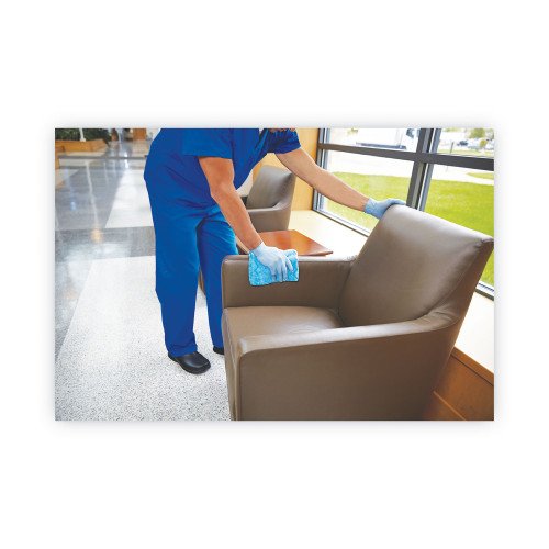 748705-500x500-0.jpg Rubbermaid Commercial Microfiber Cleaning Cloths, 12 x 12, Blue, 24/Pack - Image 3