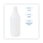 Boardwalk® Embossed 32 oz. Spray Bottles, Clear, 24 Bottles - Image 2