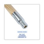 Boardwalk® Metal Tip Threaded End Wood Broom Handle, 60" - Image 2