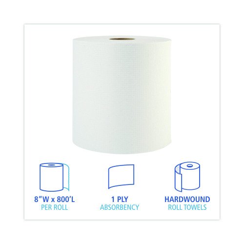 752170-500x500-0.jpg Boardwalk® Hardwound Paper Hand Towels, White, 800-ft., 6 Rolls - Image 3