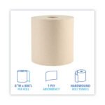 Boardwalk Green Xtra Roll Towels, 1-Ply, 8" x 800 ft, Natural, 6 Rolls/Carton - Image 2