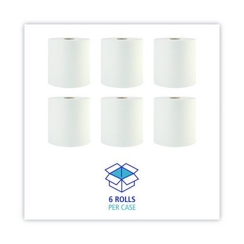 752380-500x500-0.jpg Boardwalk® Hardwound Paper Hand Towels, White, 800-ft., 6 Rolls - Image 4