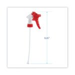 Boardwalk® Trigger Sprayer 250 for 32 oz. Bottle, Red/White, 24 Sprayers - Image 3