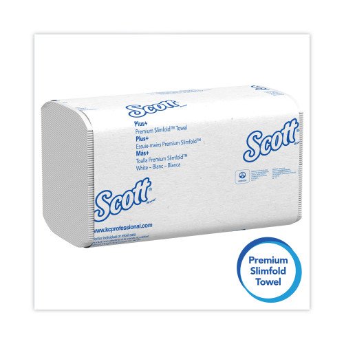 755734-500x500-0.jpg Scott Slimfold Towels, 1-Ply, 7.5 x 11.6, White, 90/Pack, 24 Packs/Carton - Image 4