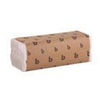Boardwalk® C-Fold Paper Towels, 1-Ply, White, 2400 Towels