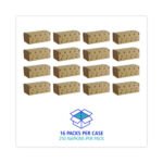 Boardwalk® Single Fold Paper Towels, 1-Ply, Brown, 4000 Towels - Image 4