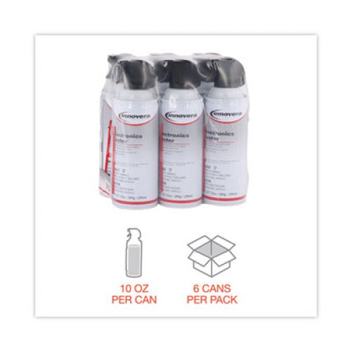 762491-500x500-0.jpg Innovera Compressed Air Duster Cleaner, 10 oz Can, 6/Pack - Image 4