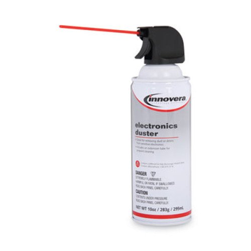 762493-500x500-0.jpg Innovera Compressed Air Duster Cleaner, 10 oz Can, 6/Pack - Image 3