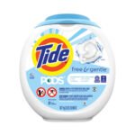 Tide® Pods Laundry Detergent, Unscented, 81 Pods, 4 Tubs