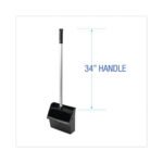 Boardwalk® Lobby Dust Pan, Plastic/Aluminum, Black/Silver, Each - Image 2