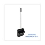 Boardwalk® Lobby Dust Pan, Plastic/Aluminum, Black/Silver, Each - Image 3