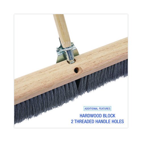 776674-500x500-0.jpg Boardwalk® Floor Brush Head, 3" Gray Flagged Plastic, 36" - Image 4