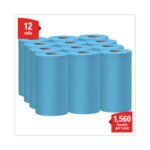 WypAll General Clean X60 Cloths, Small Roll, 9.8 x 13.4, Blue, 130/Roll, 12 Rolls/Carton - Image 3