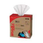 WypAll General Clean X60 Cloths, POP-UP Box, 8.34 x 16.8, White, 118/Box, 10 Boxes/Carton - Image 2