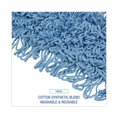 779028-500x500-0.jpg Boardwalk® Dust Mop Head, Looped-End, Cotton/Synthetic, 24 x 5, Blue - Image 4