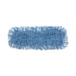 Boardwalk® Dust Mop Head, Looped-End, Cotton/Synthetic, 24 x 5, Blue