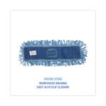 Boardwalk® Dust Mop Head, Looped-End, Cotton/Synthetic, 24 x 5, Blue - Image 3